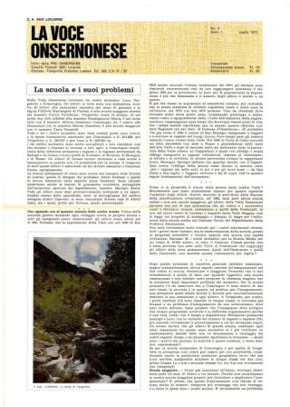La Voce Onsernonese Nr. 4 – 1972