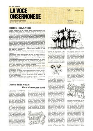 La Voce Onsernonese Nr. 5 – 1972