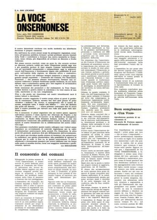 La Voce Onsernonese Nr. 2 – 1973