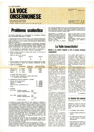 La Voce Onsernonese Nr. 2 – 1974