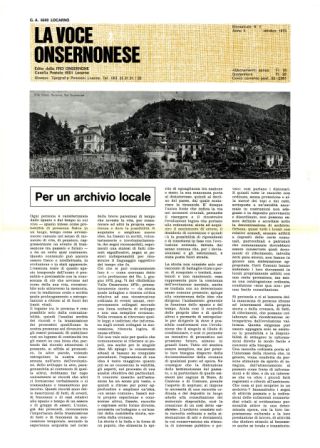 La Voce Onsernonese Nr. 5 – 1975