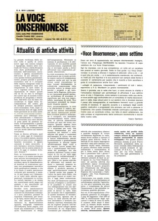 La Voce Onsernonese Nr. 1 – 1978