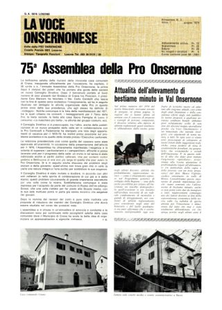 La Voce Onsernonese Nr. 3 – 1978