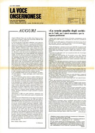 La Voce Onsernonese Nr. 6 – 1979