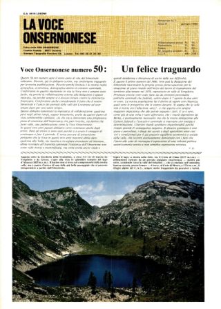 La Voce Onsernonese Nr. 1 – 1980