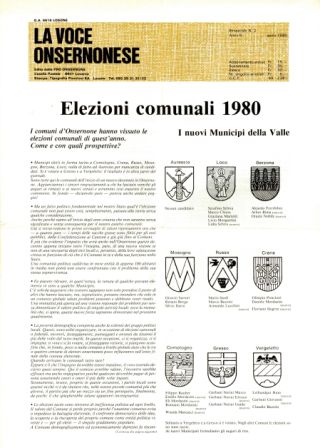La Voce Onsernonese Nr. 2 – 1980