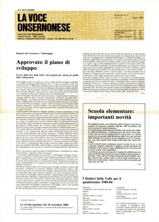 La Voce Onsernonese Nr. 3 – 1980
