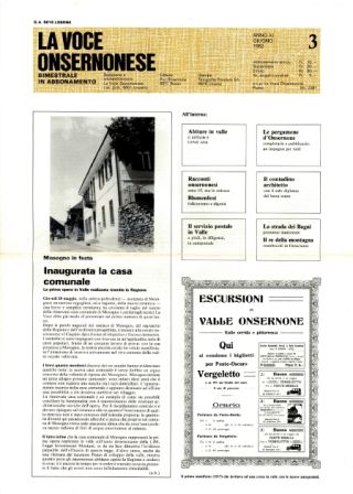 La Voce Onsernonese Nr. 3 – 1982