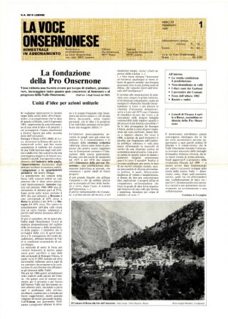 La Voce Onsernonese Nr. 1 – 1983