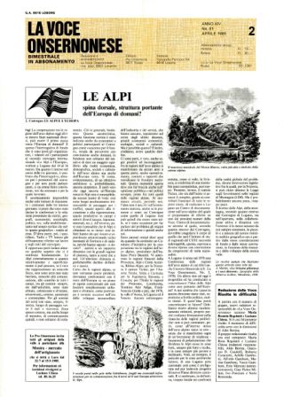 La Voce Onsernonese Nr. 2 – 1985