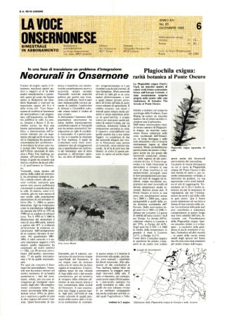 La Voce Onsernonese Nr. 6 – 1985