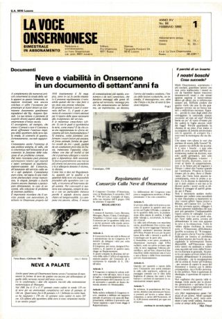 La Voce Onsernonese Nr. 1 – 1986