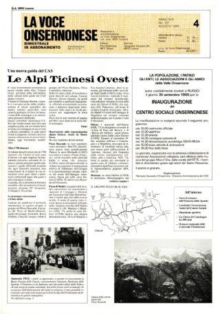 La Voce Onsernonese Nr. 4 – 1989