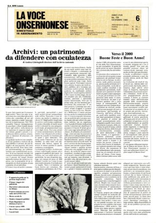 La Voce Onsernonese Nr. 6 – 1989