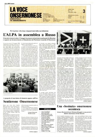 La Voce Onsernonese Nr. 3 – 1990