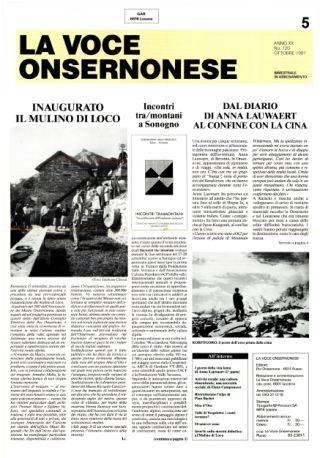 La Voce Onsernonese Nr. 5 – 1991
