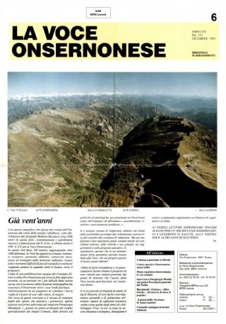 La Voce Onsernonese Nr. 6 – 1991