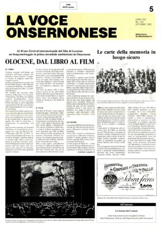 La Voce Onsernonese Nr. 5 – 1992