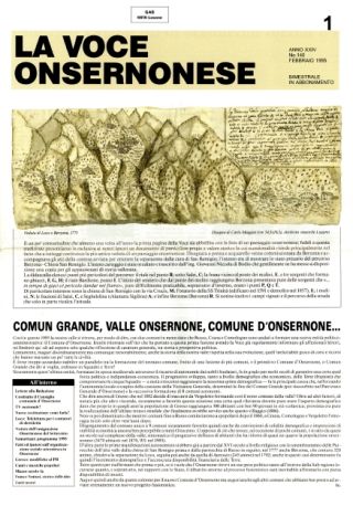 La Voce Onsernonese Nr. 1 – 1995