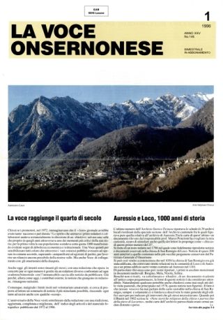 La Voce Onsernonese Nr. 1 – 1996