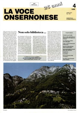 La Voce Onsernonese Nr. 4 – 1996