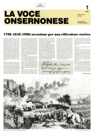 La Voce Onsernonese Nr. 1 – 1998