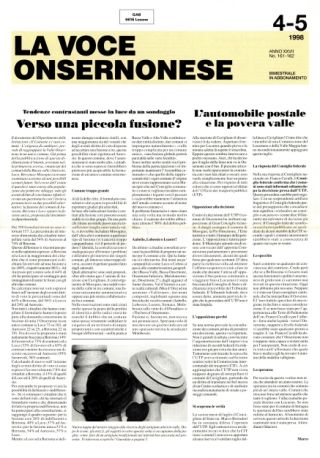 La Voce Onsernonese Nr. 4 – 1998