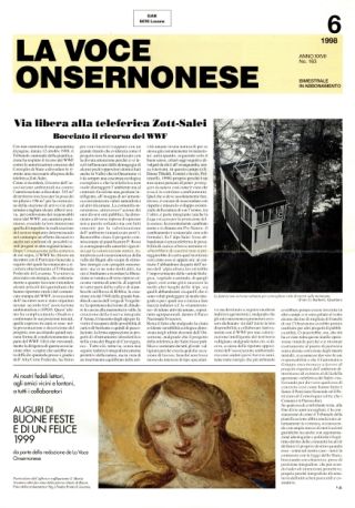La Voce Onsernonese Nr. 6 – 1998