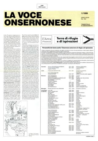 La Voce Onsernonese Nr. 1 – 1999