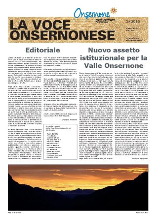 La Voce Onsernonese Nr. 2 – 2015