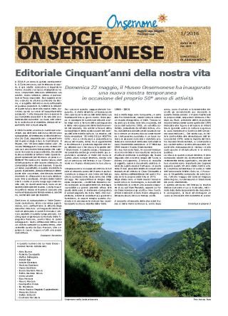 La Voce Onsernonese Nr. 1 – 2016